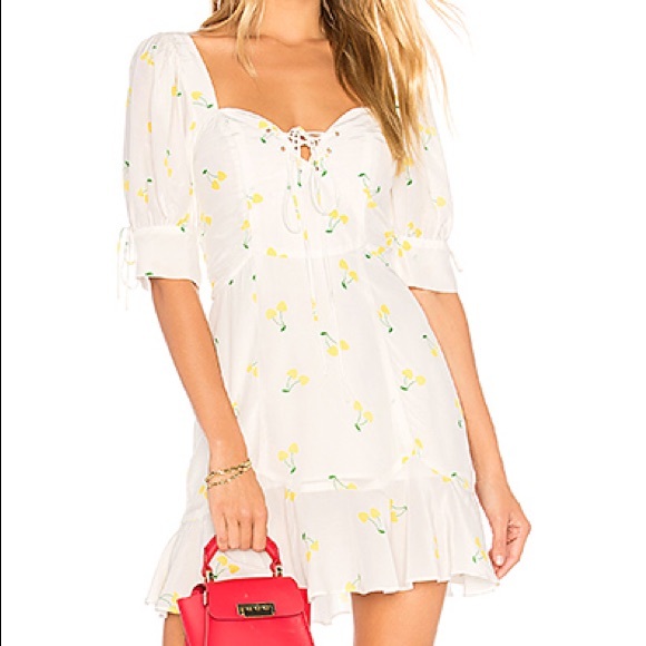 white dress with yellow